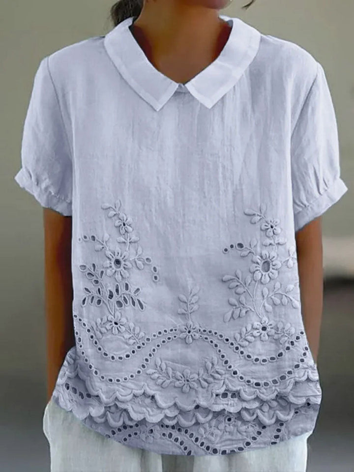 Lily - Floral Embroidered Shirt