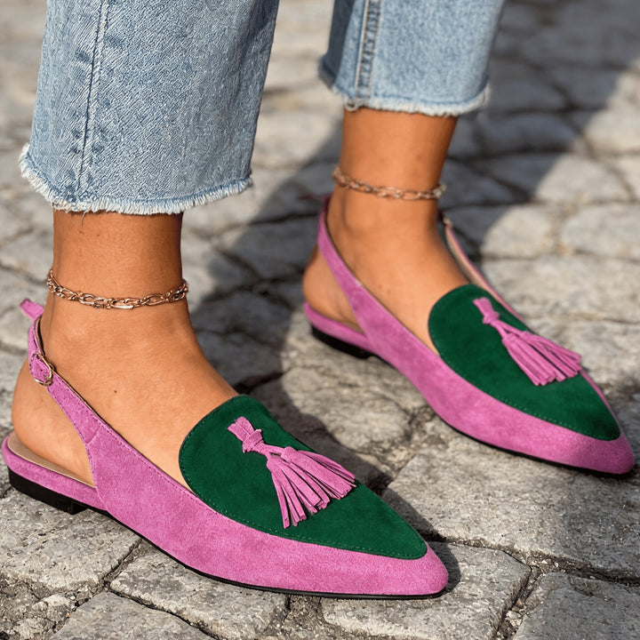 Marisa - Slingback Mules with Tassels