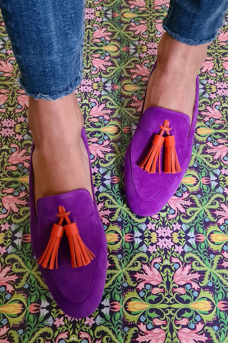 Veerle | Suede Moccasins with Tassels