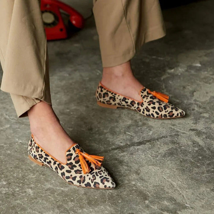 Nerina - Leopard Penny Loafers