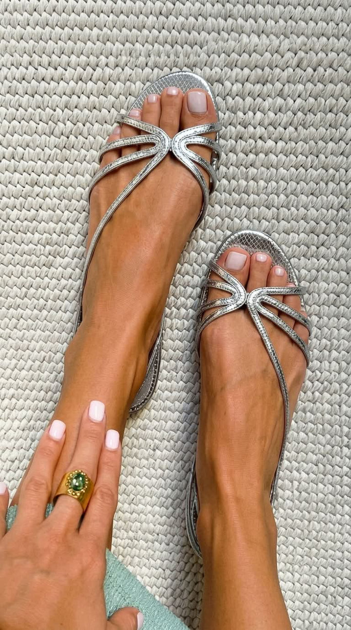 Camille - Golden Sandals, Summer Elegance