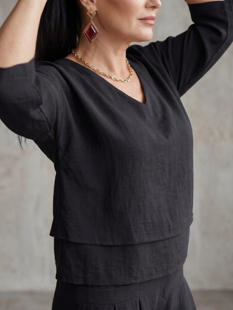 River - Layered Top with Wide Leg Set