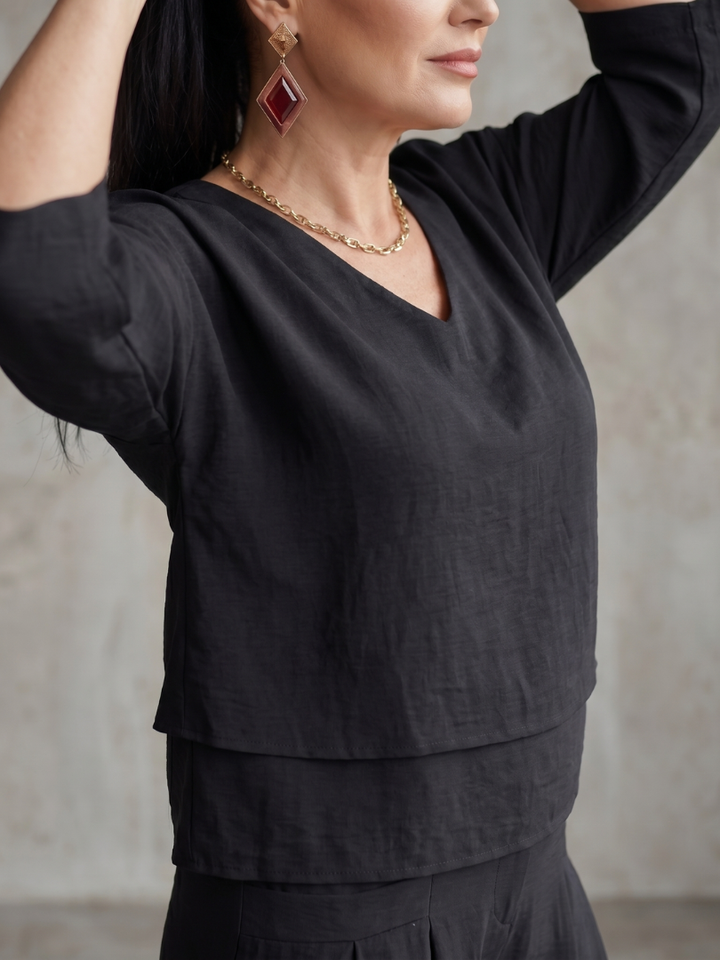 River - Layered Top with Wide Leg Set