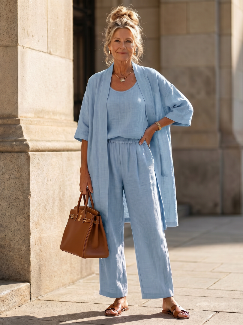 Yael - Three-Piece Relaxed Top Pants Set
