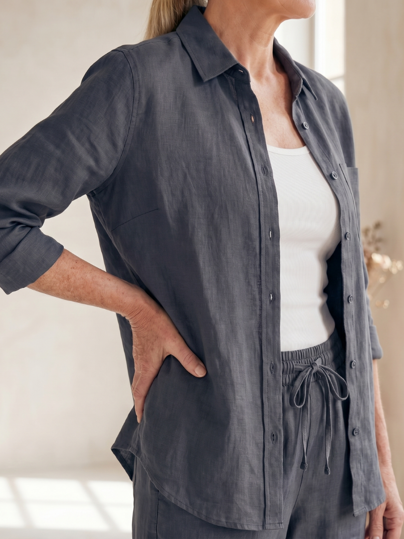 Noor - Long Sleeve Shirt Tapered Pants Set