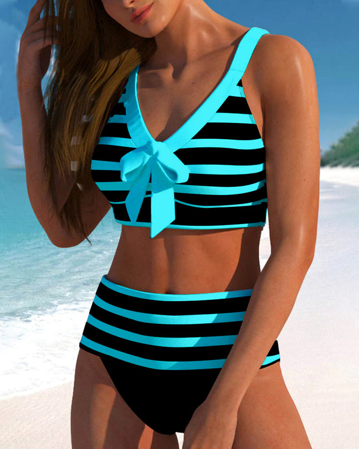 Lula - High Waist Striped Bikini