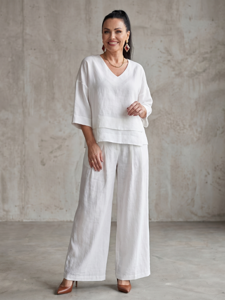 River - Layered Top with Wide Leg Set