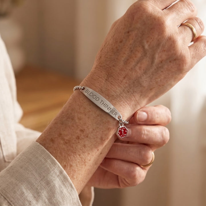 Women’s Blood Thinner Medical Alert Bracelet
