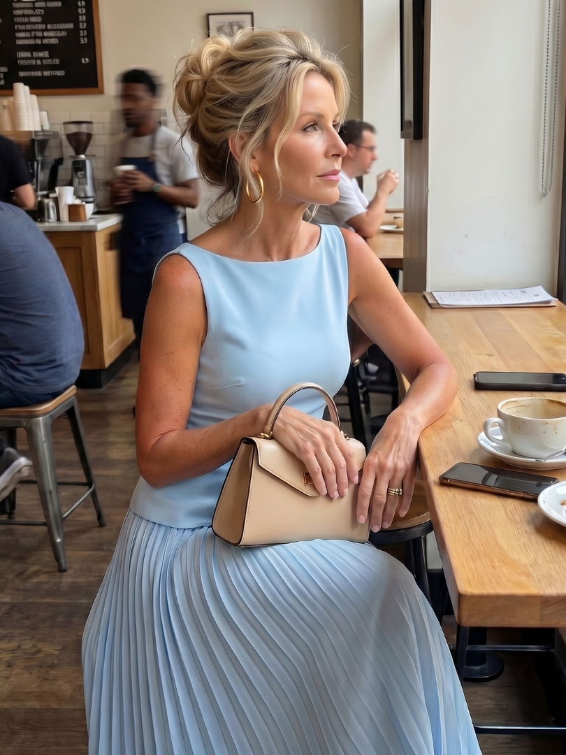 Rhodes - Structured Bodice with Pleated Skirt Set