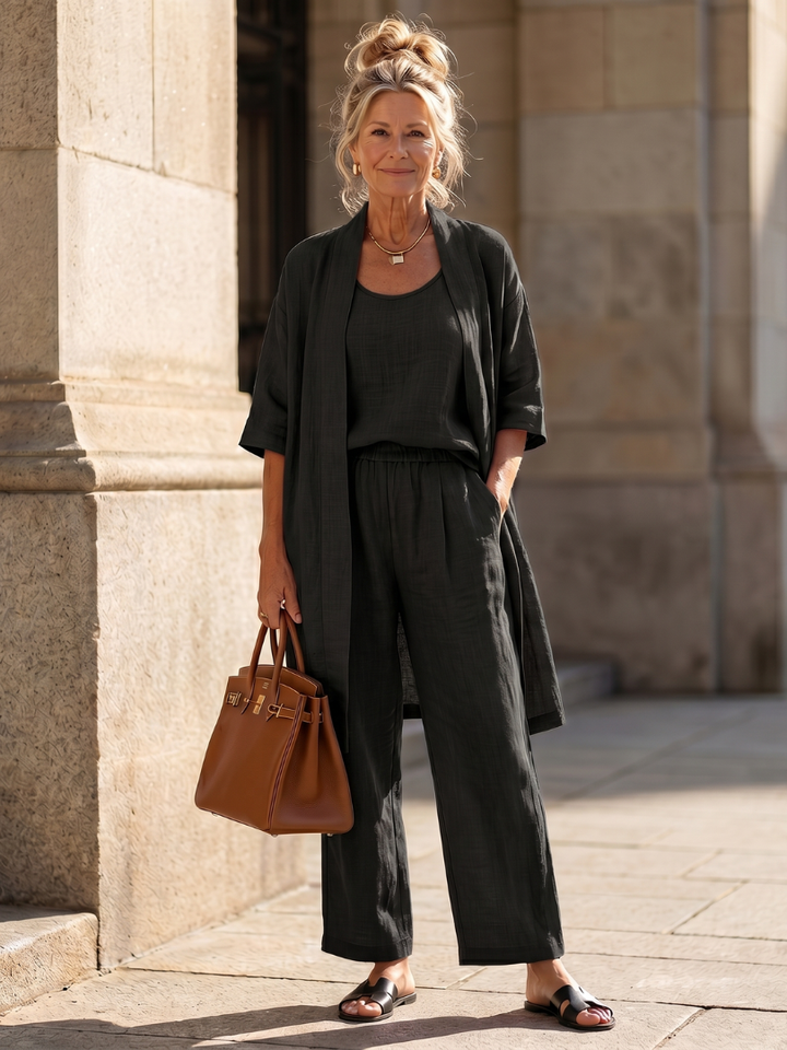 Yael - Three-Piece Relaxed Top Pants Set