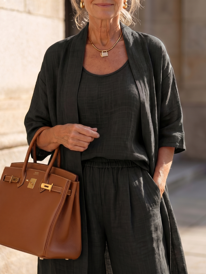 Yael - Three-Piece Relaxed Top Pants Set