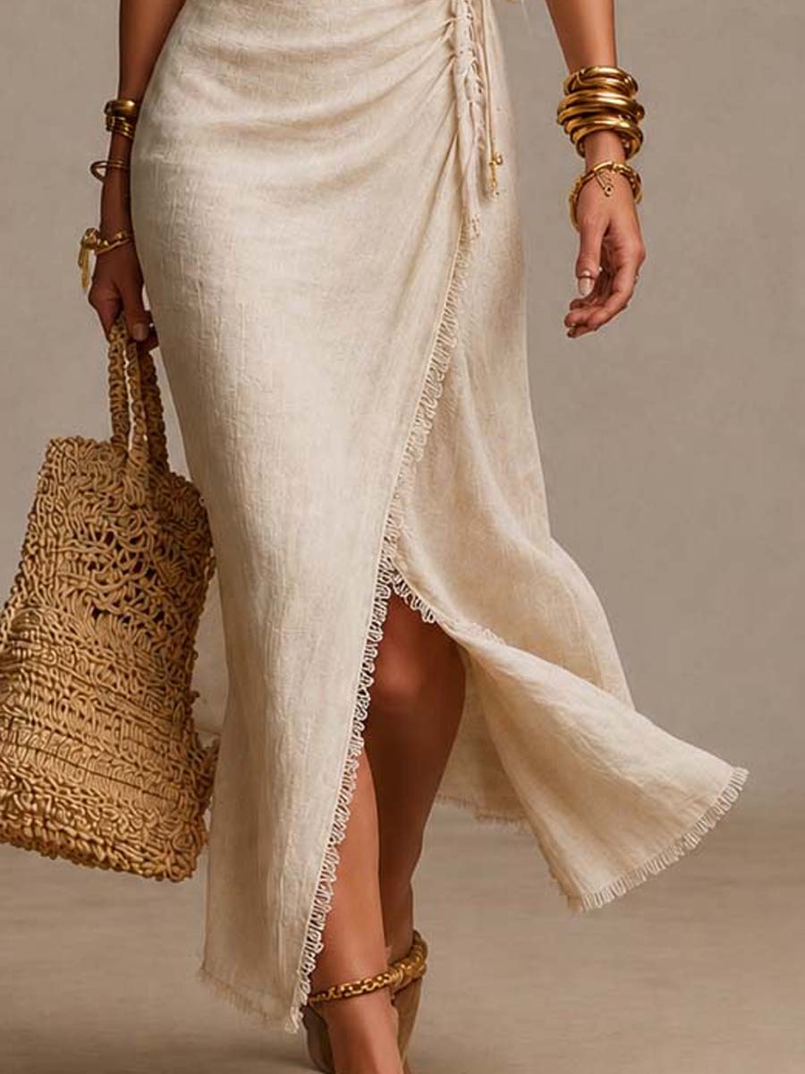 Nerina - Draped Midi Wrap Dress