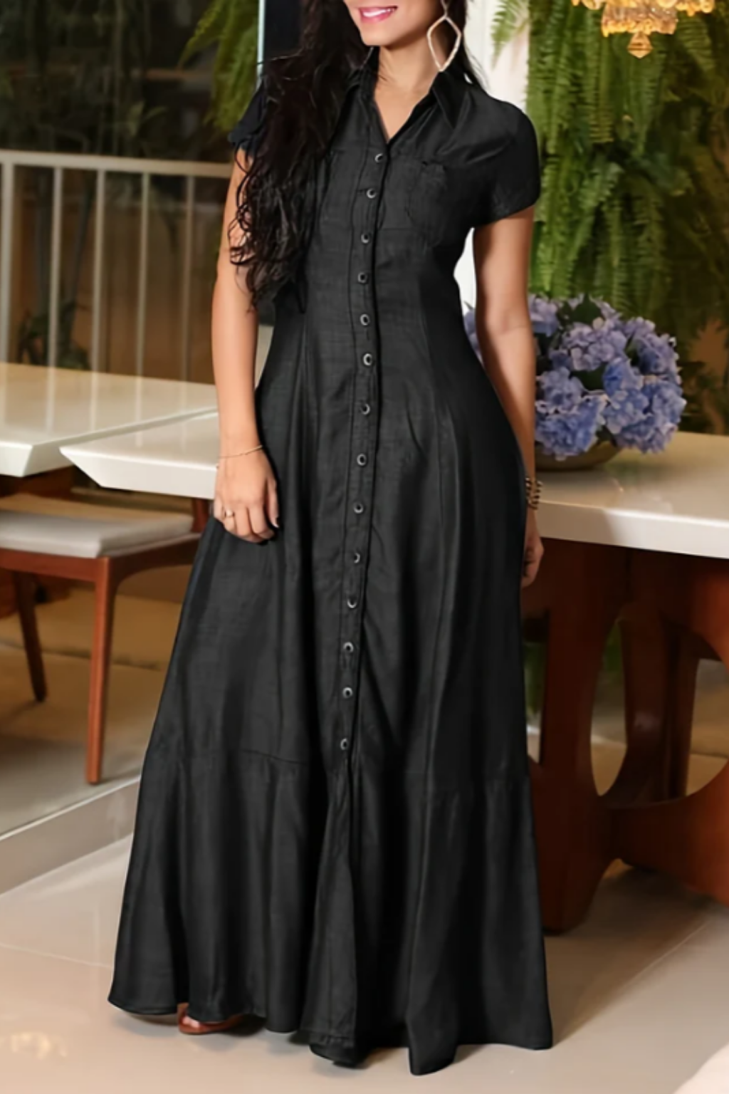 Hera - Long Denim Dress