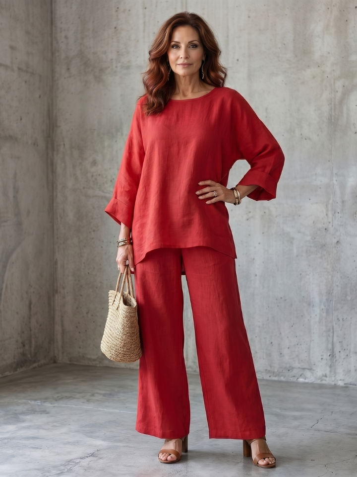 Prue - Oversized Tunic and Wide Pants Set