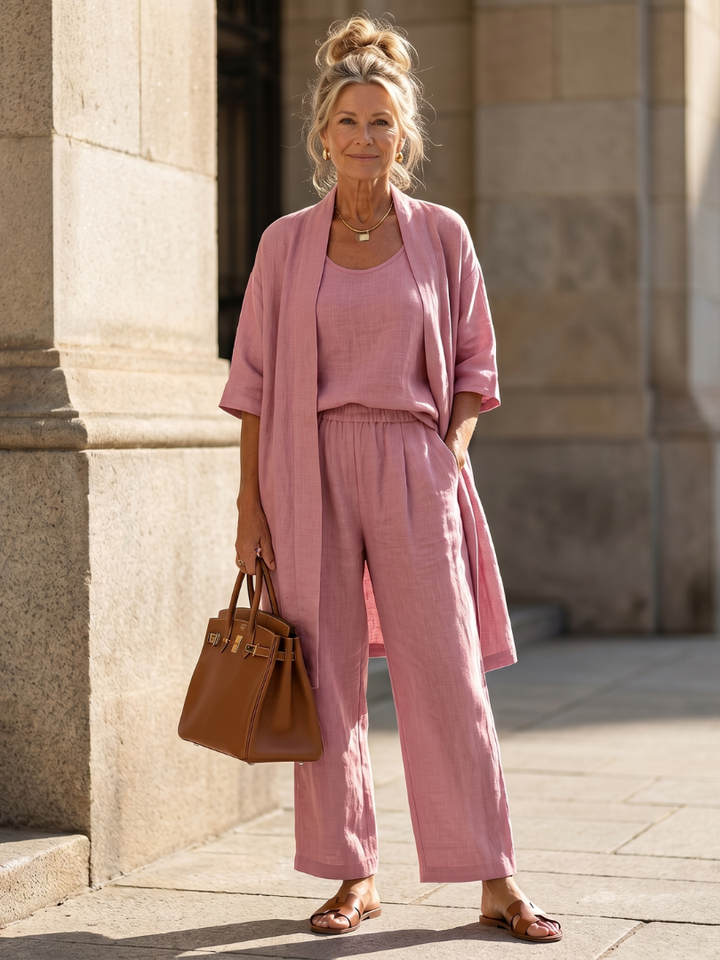 Yael - Three-Piece Relaxed Top Pants Set