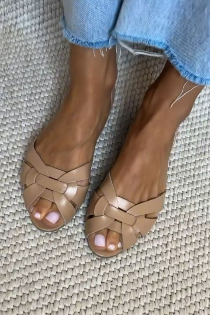Serafina - Woven Natural Sandals