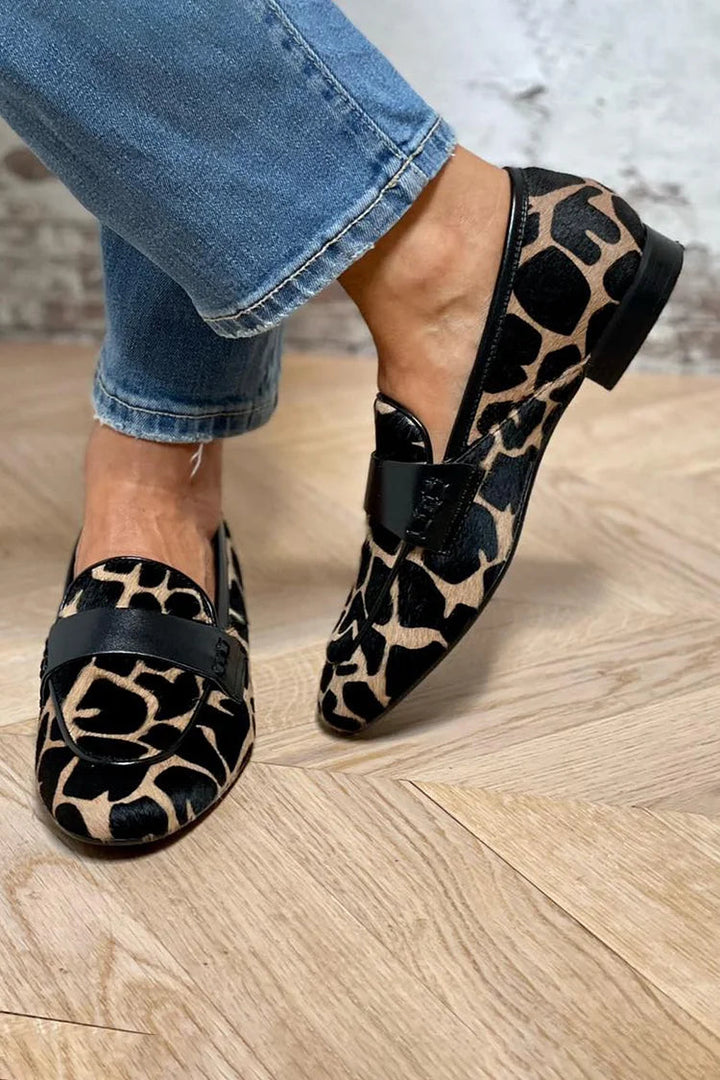 Joosje | Cozy Chic Cow Print Moccasins