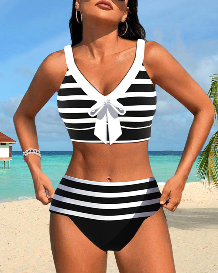 Lula - High Waist Striped Bikini