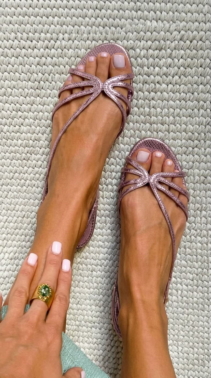 Ginevra - Golden Sandals Summer Elegance