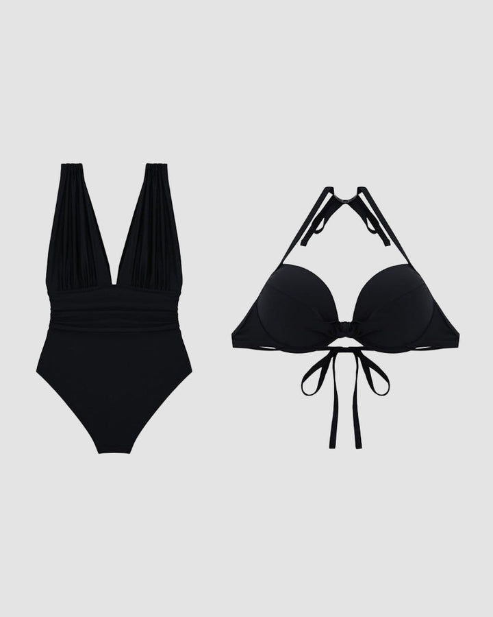 Luxurious Shaping Swimsuit - Deep V-Neck