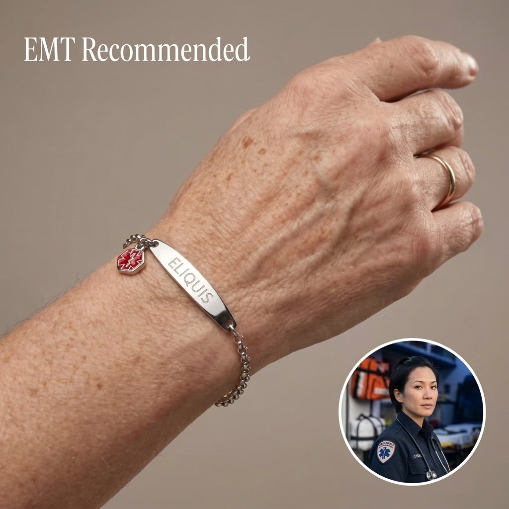 Women’s Eliquis Medical Alert Bracelet