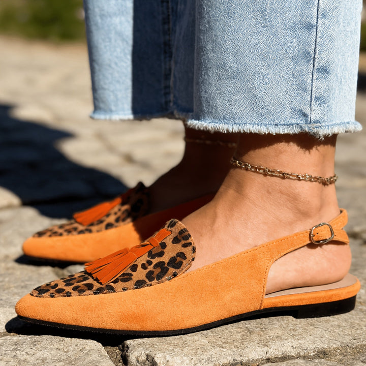 Marisa - Slingback Mules with Tassels