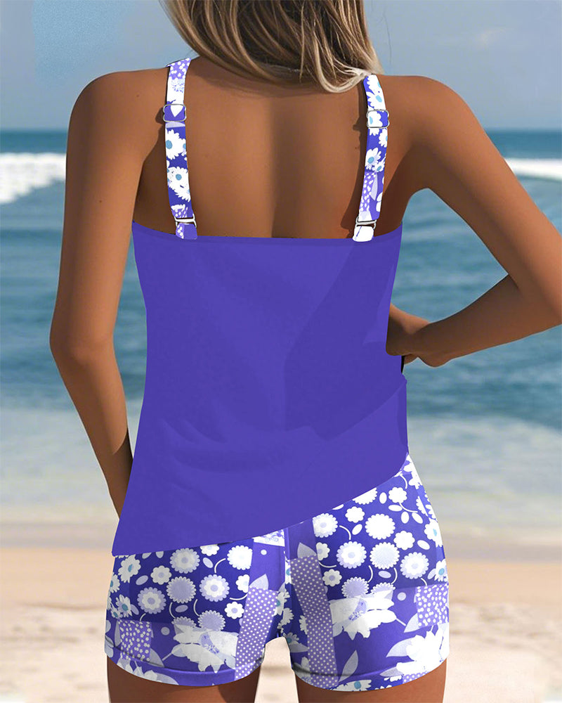 SABRINA - Two-Piece Swimsuit with Comfortable Fit and Floral Beach Style