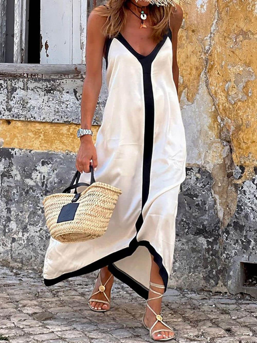 Silvana - Color Block Midi Dress