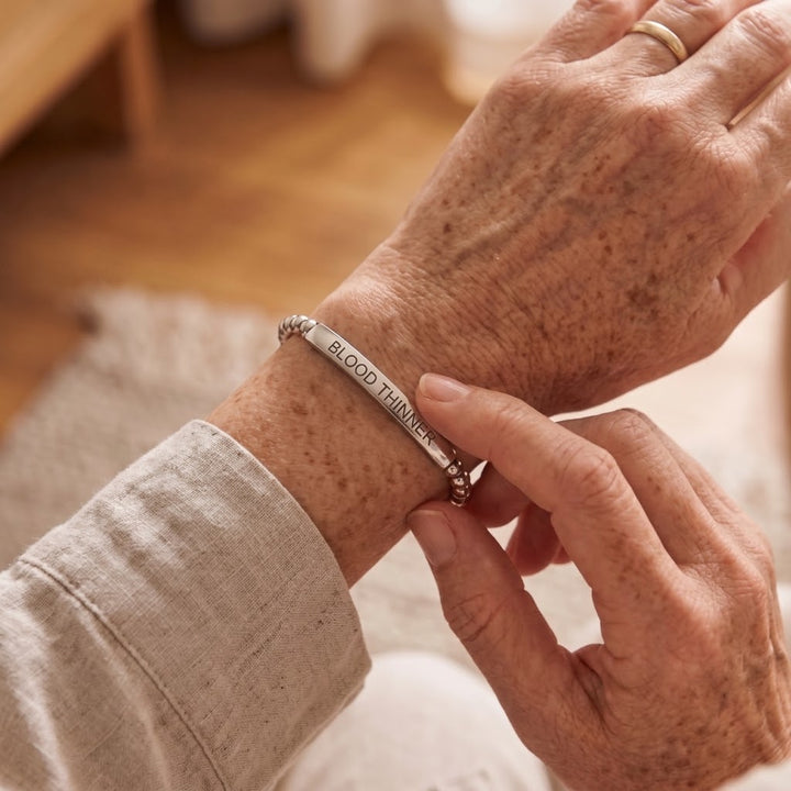 Women’s Slim Blood Thinner Medical Alert Bracelet