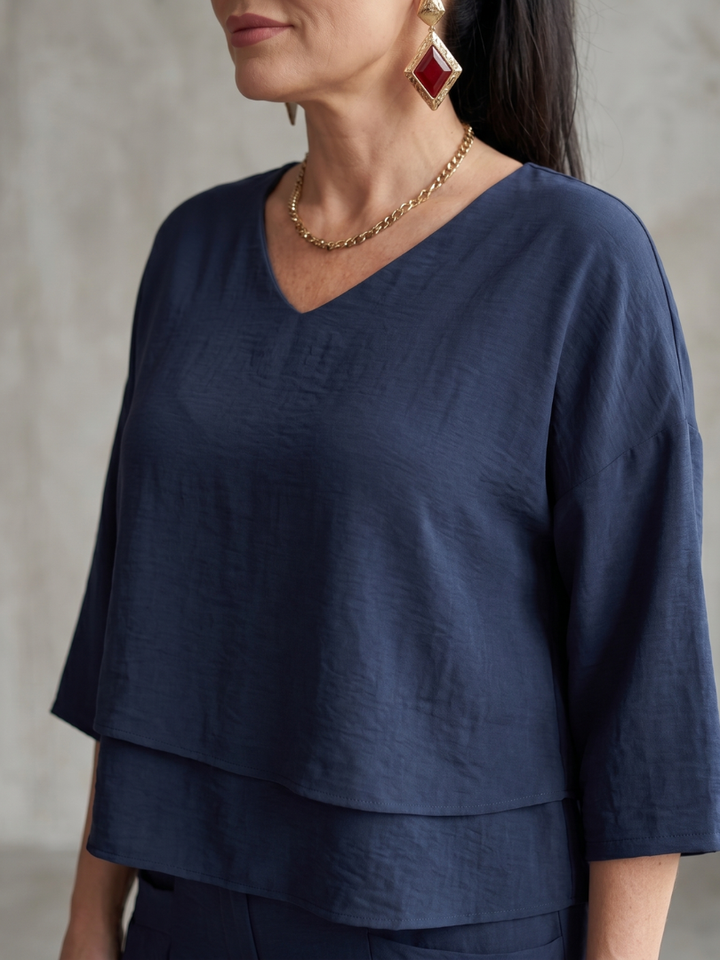 River - Layered Top with Wide Leg Set