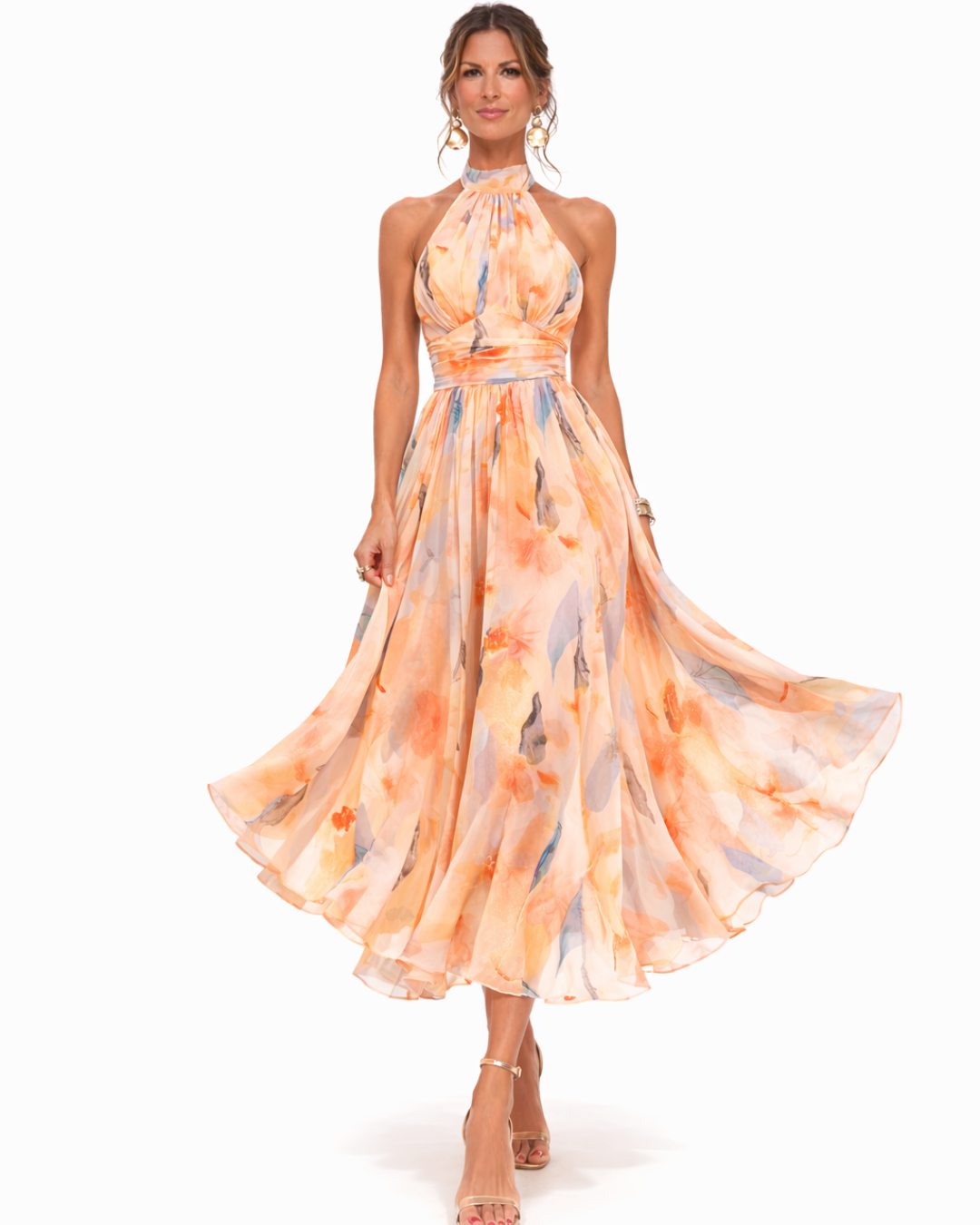 Aurora - Halter Neck Maxi Dress