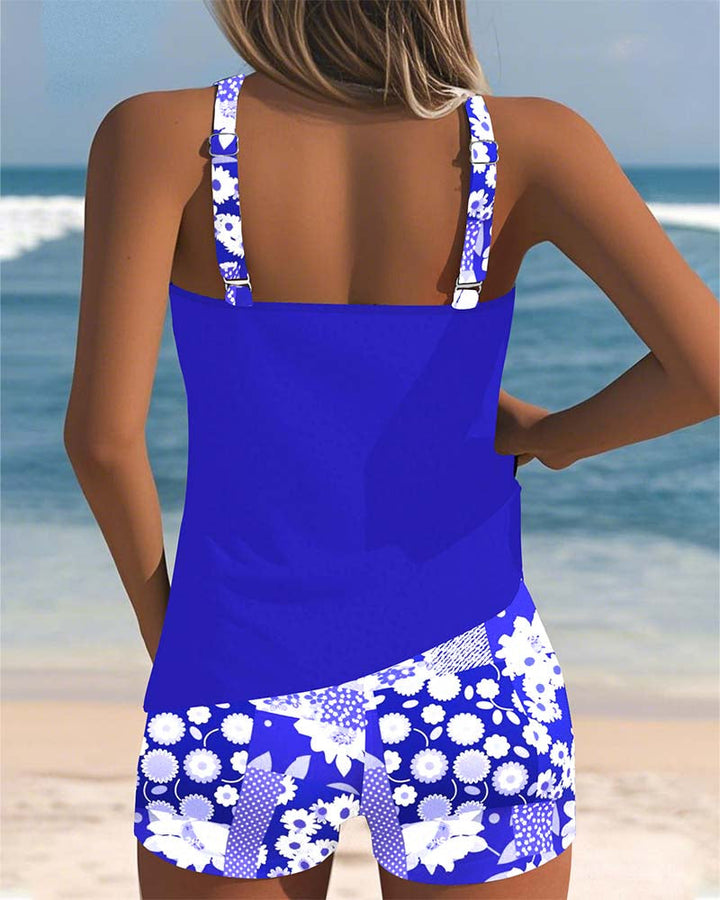 SABRINA - Two-Piece Swimsuit with Comfortable Fit and Floral Beach Style