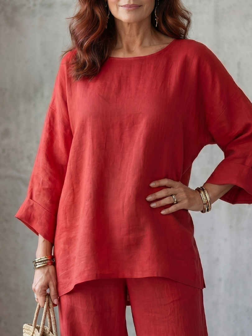 Prue - Oversized Tunic and Wide Pants Set