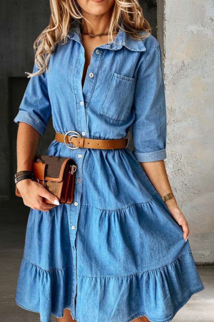 Barbara - Casual-elegant denim dress