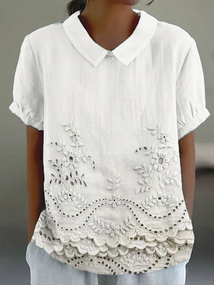 Lily - Floral Embroidered Shirt