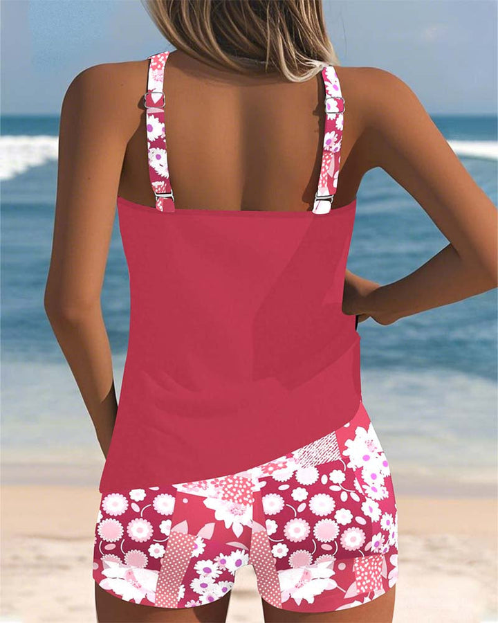 SABRINA - Two-Piece Swimsuit with Comfortable Fit and Floral Beach Style