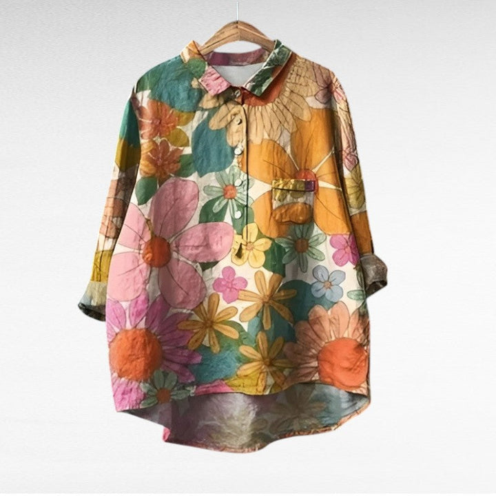 Solène - Elegant Floral Blouse