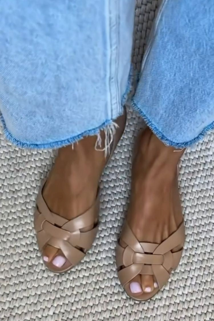 Serafina - Woven Natural Sandals
