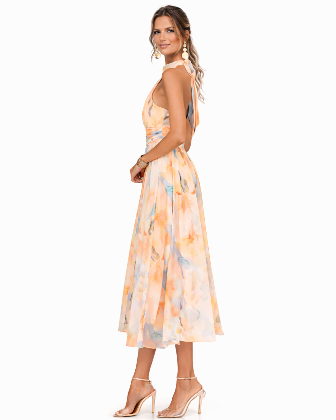 Aurora - Halter Neck Maxi Dress