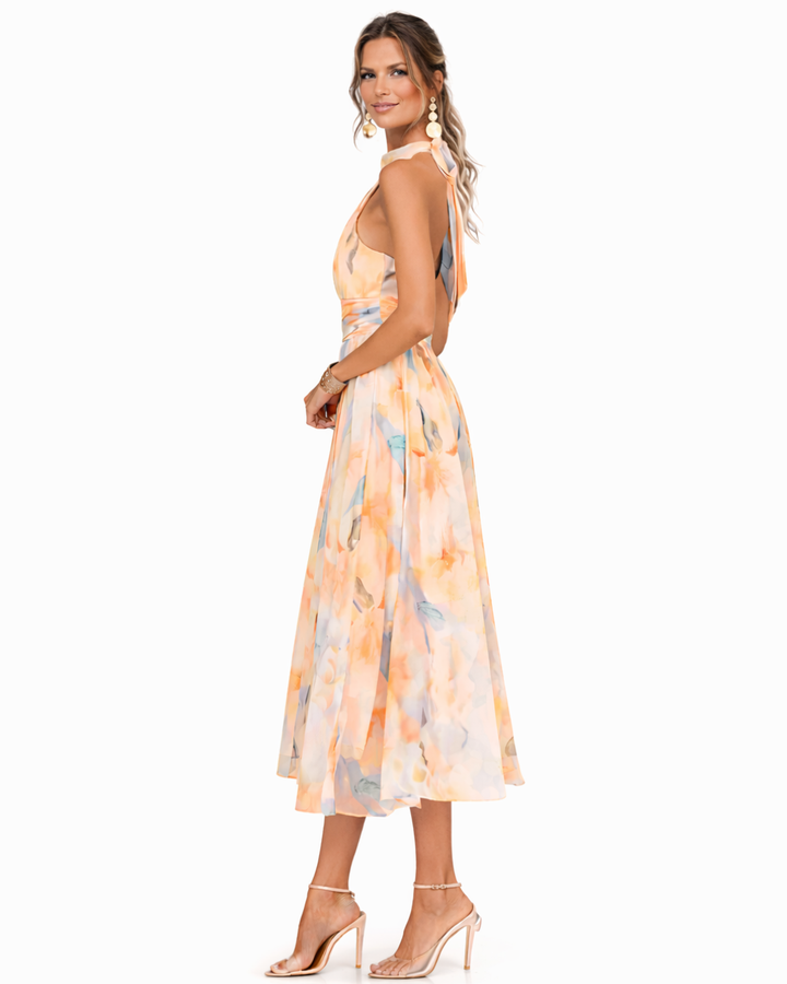 Aurora - Halter Neck Maxi Dress