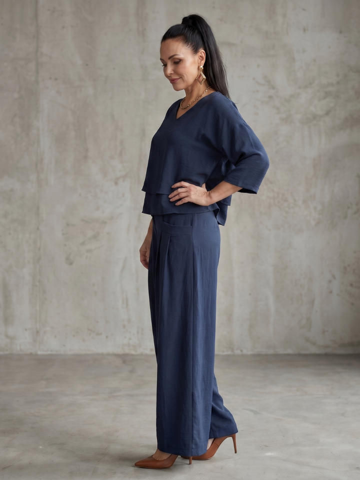 River - Layered Top with Wide Leg Set