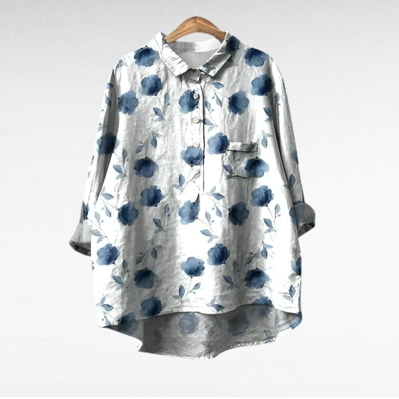 Solène - Elegant Floral Blouse