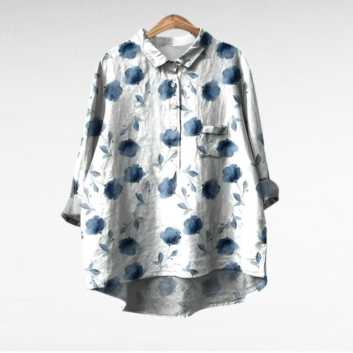Solène - Elegant Floral Blouse