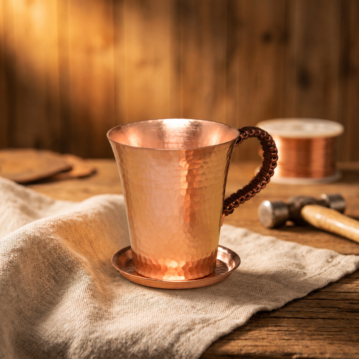Pure Copper Cup and Saucer by Mae & Luna