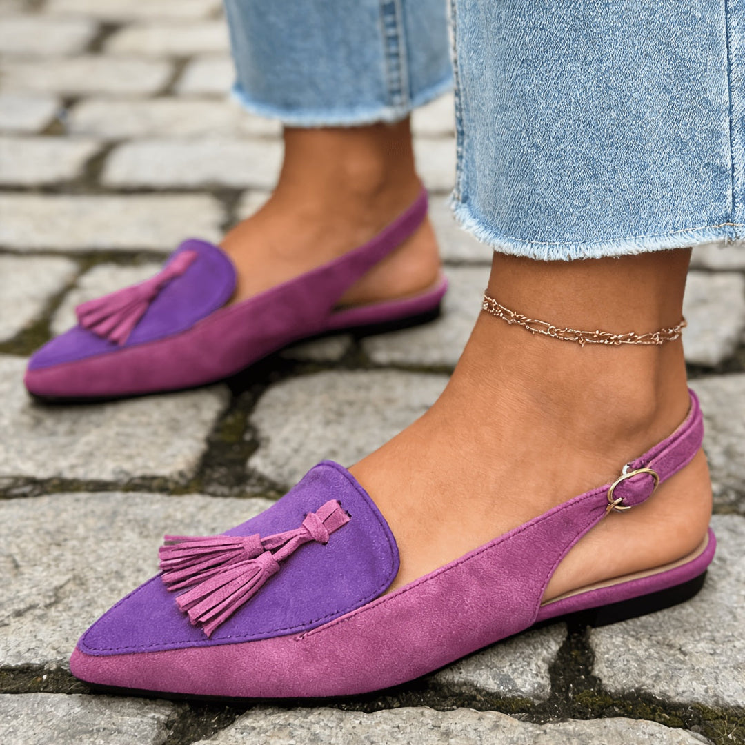Marisa - Slingback Mules with Tassels