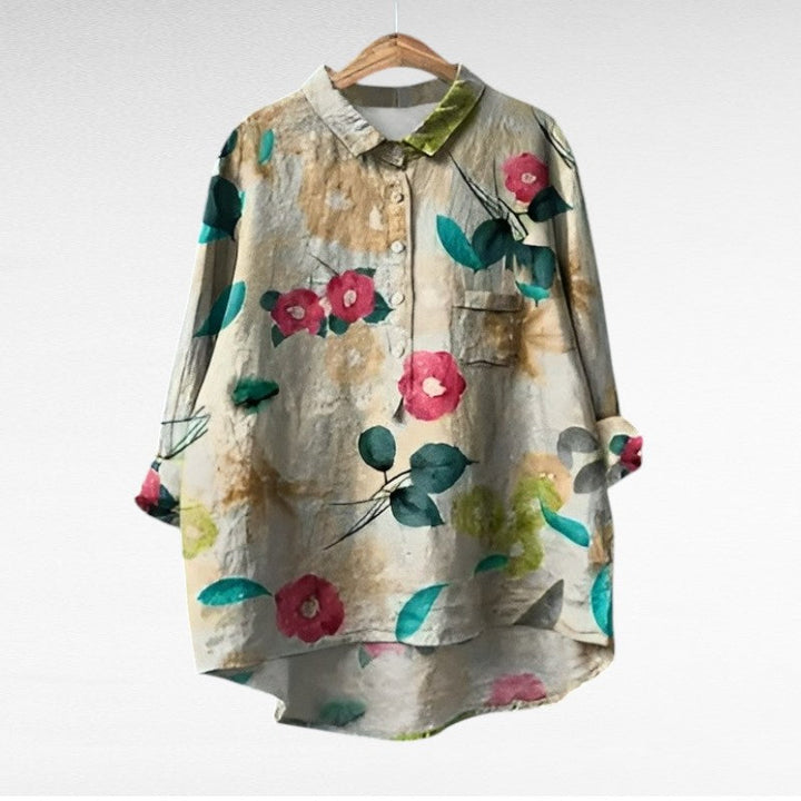 Solène - Elegant Floral Blouse