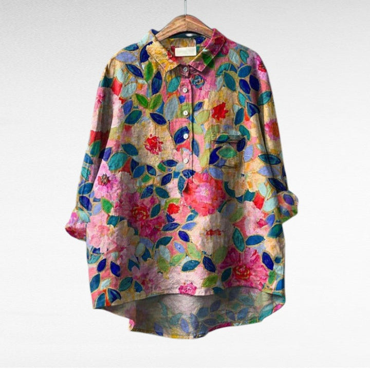 Séraphine - Artistic Floral Blouse