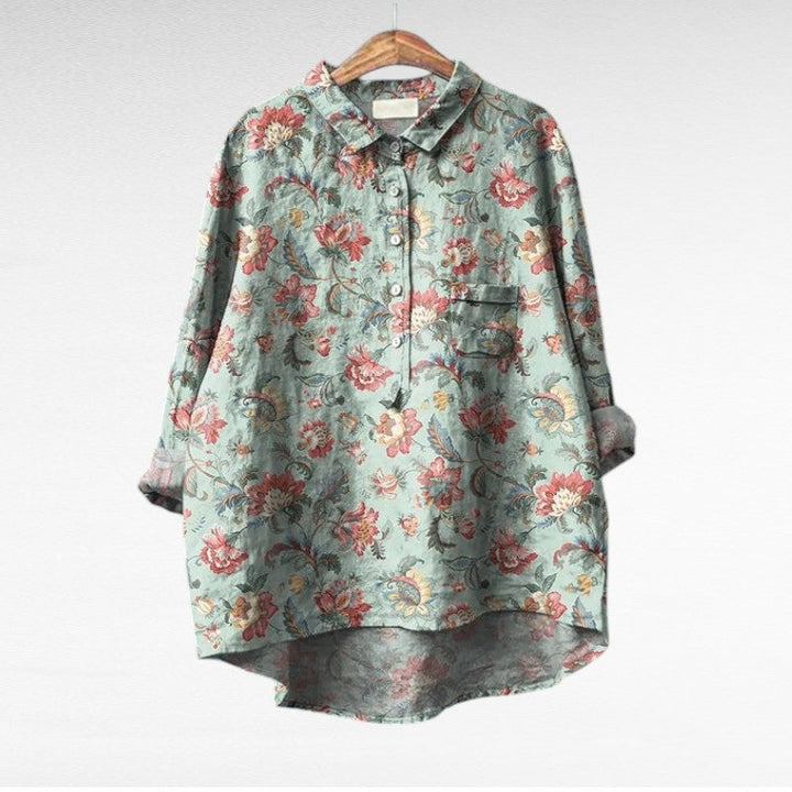 Séraphine - Artistic Floral Blouse