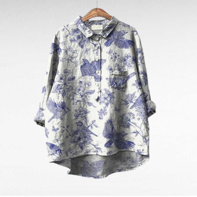 Séraphine - Artistic Floral Blouse