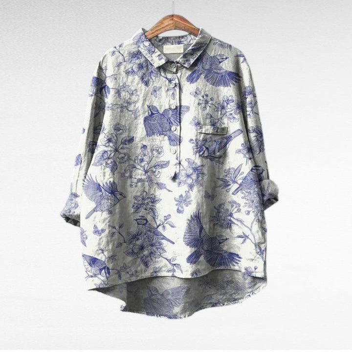 Séraphine - Artistic Floral Blouse